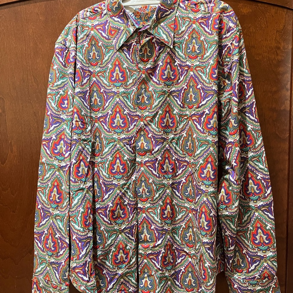 Robert Graham Vibrant Geometric Button Down Shirt